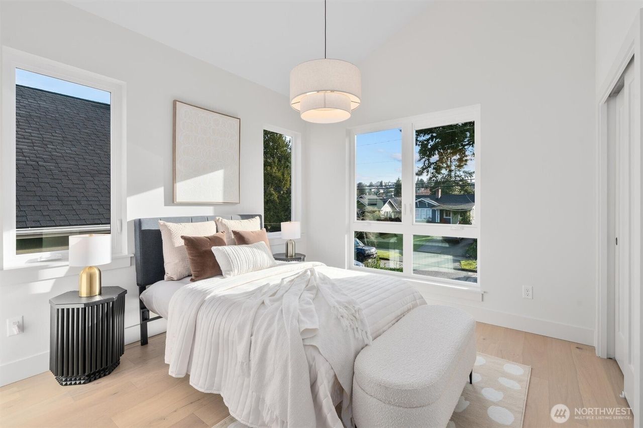Bedroom with water views