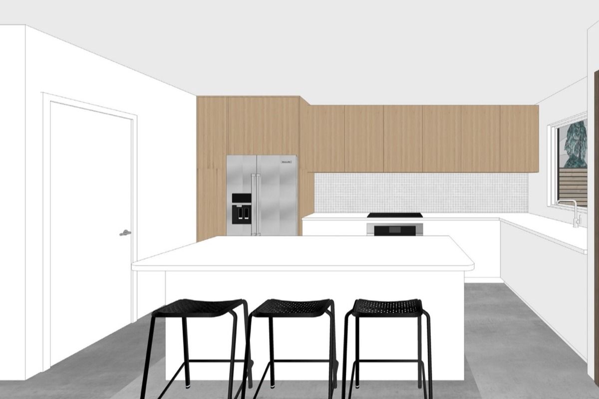 Rendering of a West Seattle Lookout kitchen